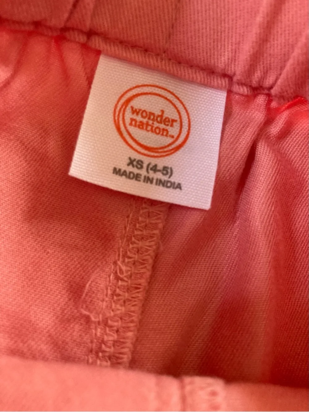 NEW Classy Coral Pink Little Girl Size 4T-5T Shorts with White Bow & Pockets